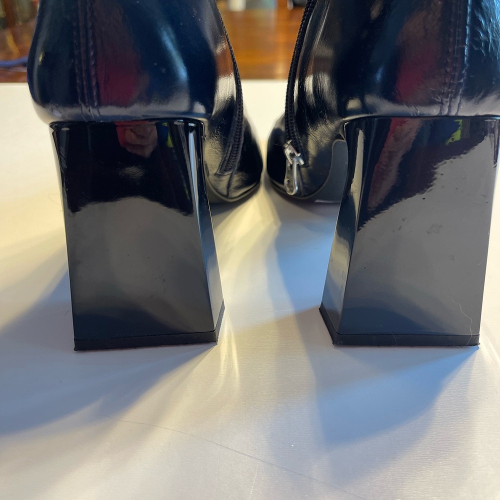 L’Intervalle | NAVY Patent leather ankle boots - Picture 4 of 11